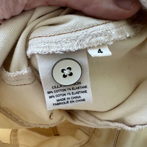 Ulla Johnson Storm Tie Waist Tapered Jeans in Color Blanc Size 4 MSRP $395 - Picture 11 of 11